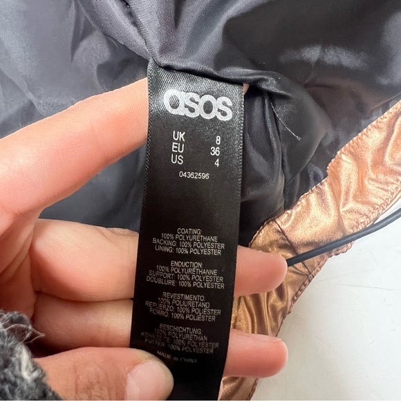 Asos women’s rose golden zip up hooded windbreaker us8 L113-18 - Picture 5 of 6